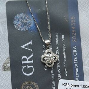 Moissanite 5MM 1.0 CT 925 Necklace